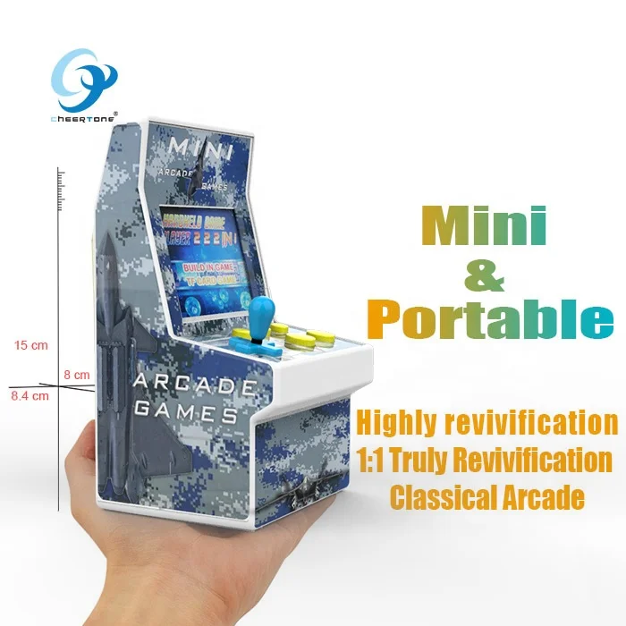 

8bit mini arcade joystick controller retro mini console CT882T, White,customized