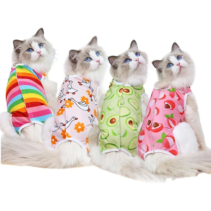 

High Quality Cotton Pet Clothing Cat Clothes For Surgery Recovery Suit Cat Accessories Amazon Top Seller