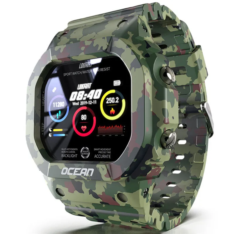 

Lokmat Ocean sport smart watch IP68 waterproof multiple sports functions relojes inteligentes blue tooth smartwatch
