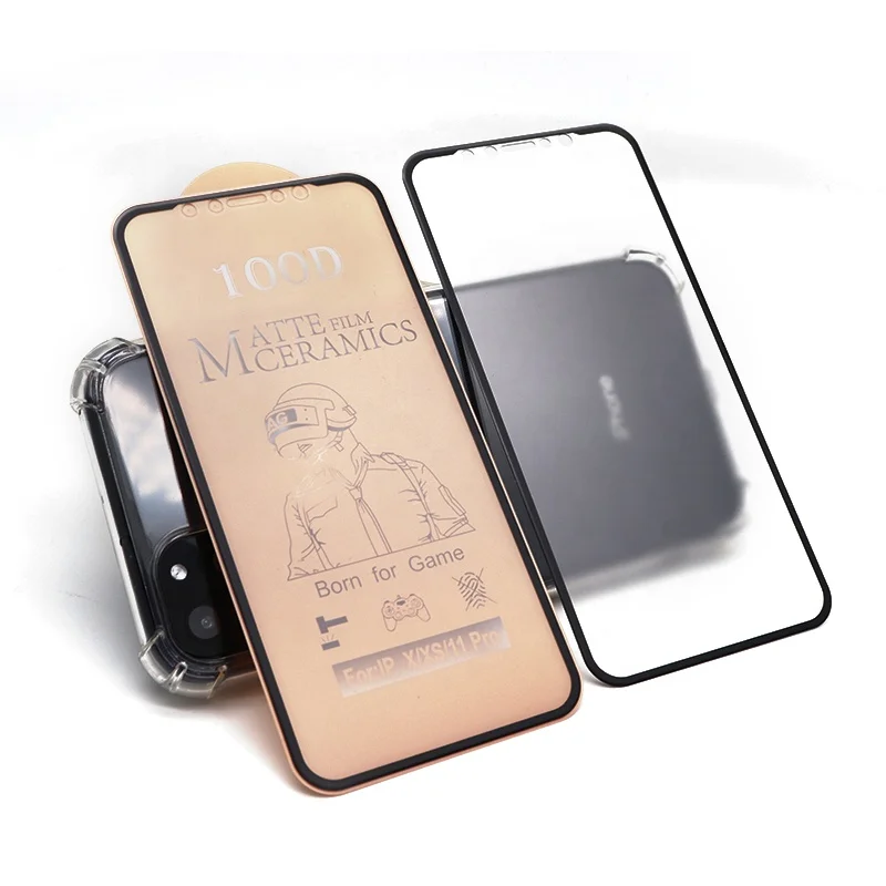 

100D ceramics film screen protector for iphone 10 tpu protector for mobile phone film full glue nano film for Samsung galaxy