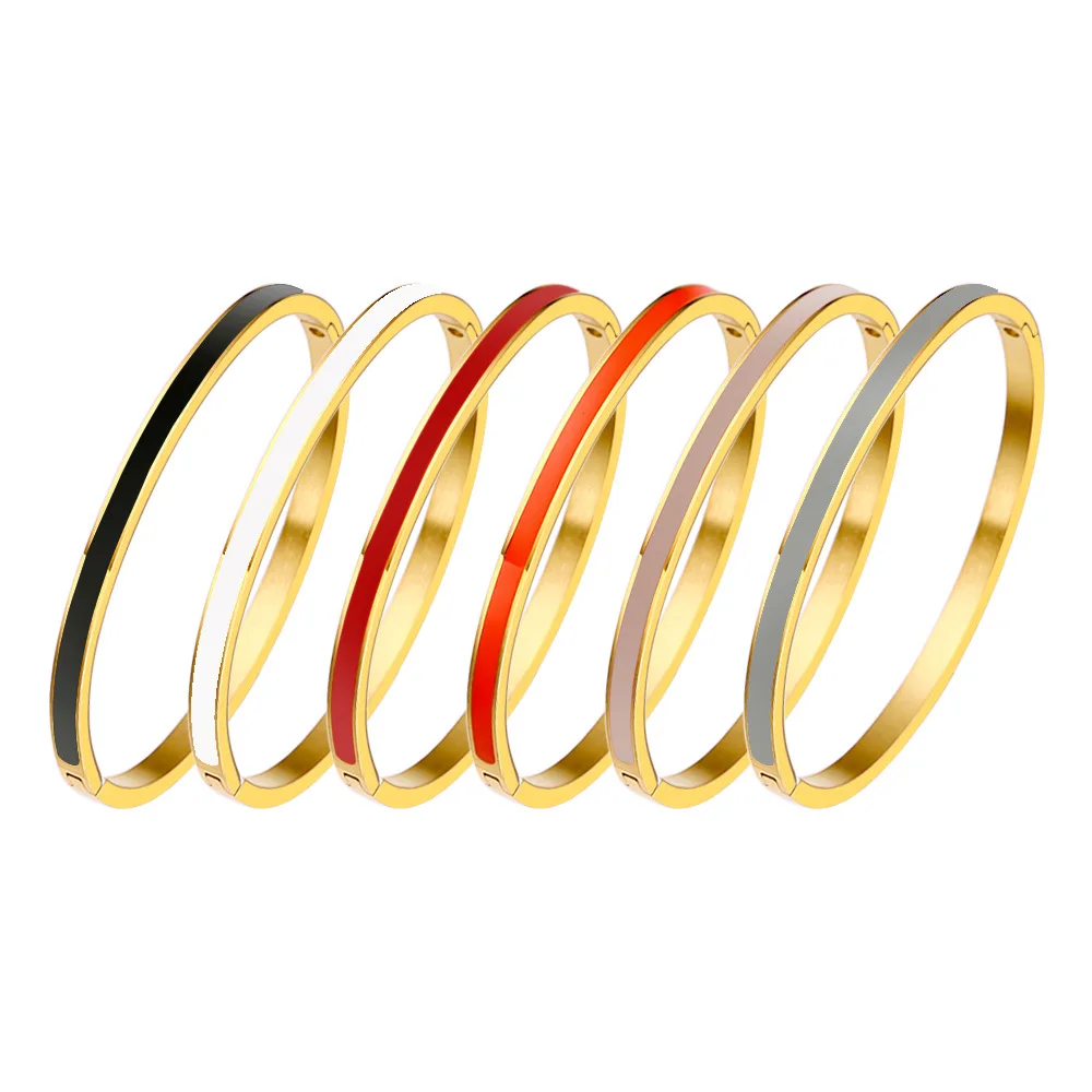 

Classical Design Gold Plated Fashion Jewelry Stainless Steel Bangle Bracelet Accessories for Women