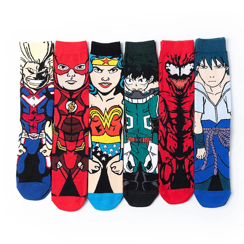 

marvel socks Fashion Super high quality Pattern Custom Jacquard Funny vivid Color Cotton Happy thermal socks