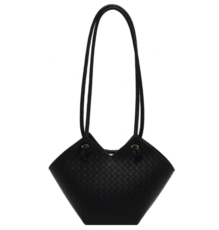 

Fashion Plaid Grain Large Capacity Basket Bag Spring/summer New Woven One-shoulder Tote Bag Retro Cross-body Mother Bag YGC-321