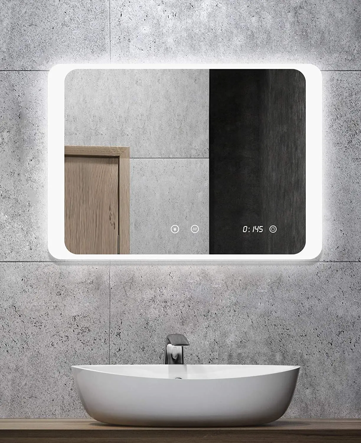Elegant Smart Luxury Led Warm Light Anti Frog Magnify Bathroom Mirror