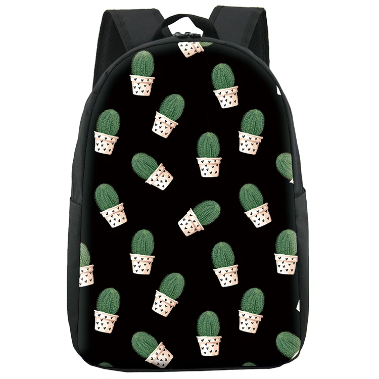 

All over print cactus design school bag for girls college bags kid backpack cute school bags
