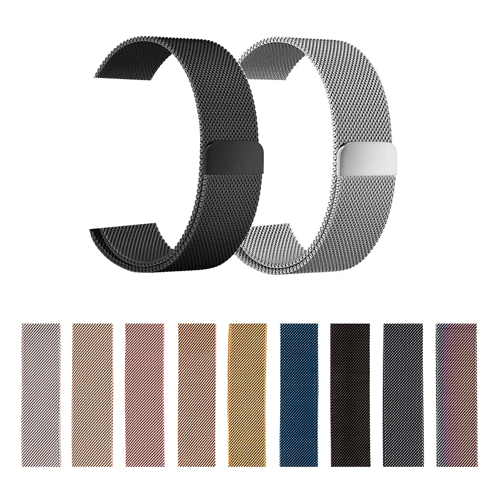 

Factory Milanese Loop Band For Iphone Watch series 6 SE 5 4  Milanese Stainless Steel Band For Apple Watch Band, Red/black/white ect