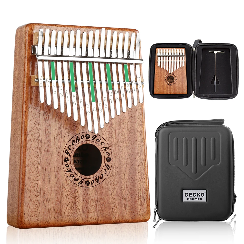 

High Quality Instrument Solid Wood Thumb Piano Finger 17 Keys Kalimba