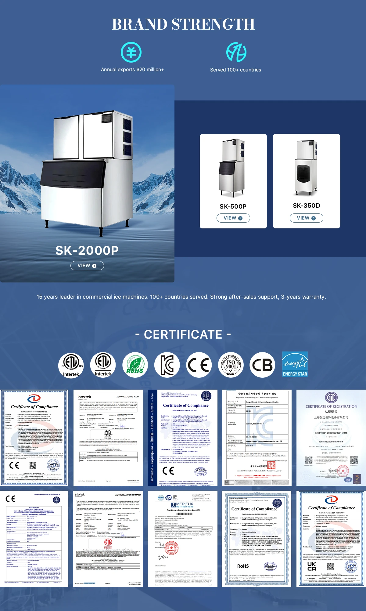 Shanghai Chuangli Refrigeration Equipment Co., Ltd. Commercial Ice