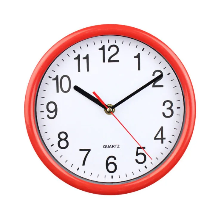 

Spot Round Simple Digital Korean Home Decoration Plastic Living Room Decoration Wall Clock