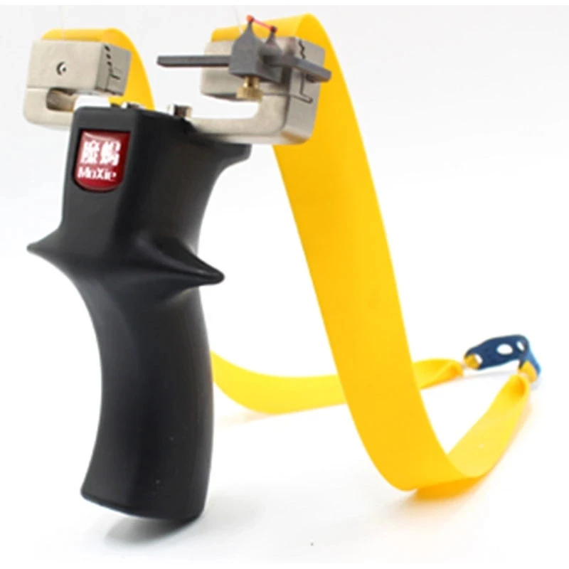 

New Portable Stainless Steel Slingshot Outdoor Hunting Fish Shooting Slingshot, Black