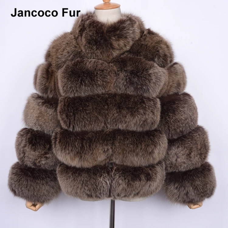 

Jancoco Winter Fur Coat Hot Fashions Women Winter Coat Clothing Jackets Long Real Fox Fur Trench Fur Shell Spring Autumn Winter, Customized color