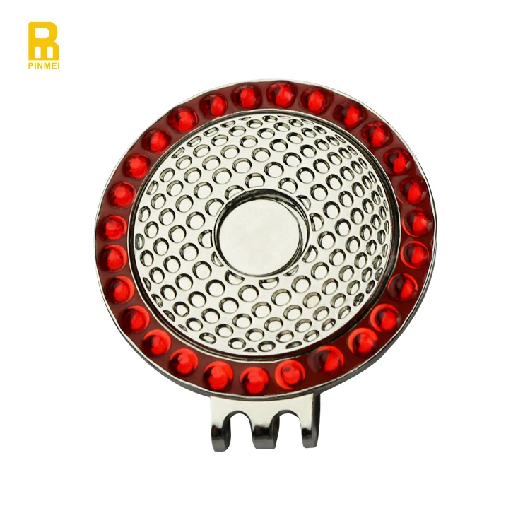 

Custom Golf Hat Clip Golf Money Clip Metal Magnetic Crystal Golf Hat Cap Clips