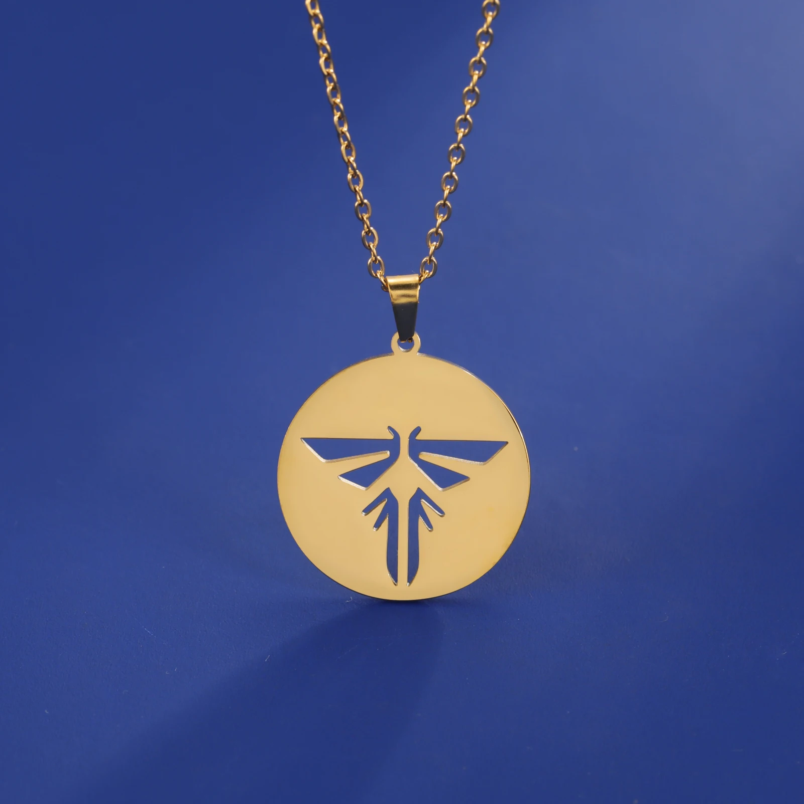 Myshape Firefly Logo Ellie Pendant Necklace Stainless Steel Y2k Insect Necklace Women Men Vintage Dogtag Choker Jewelry Gift