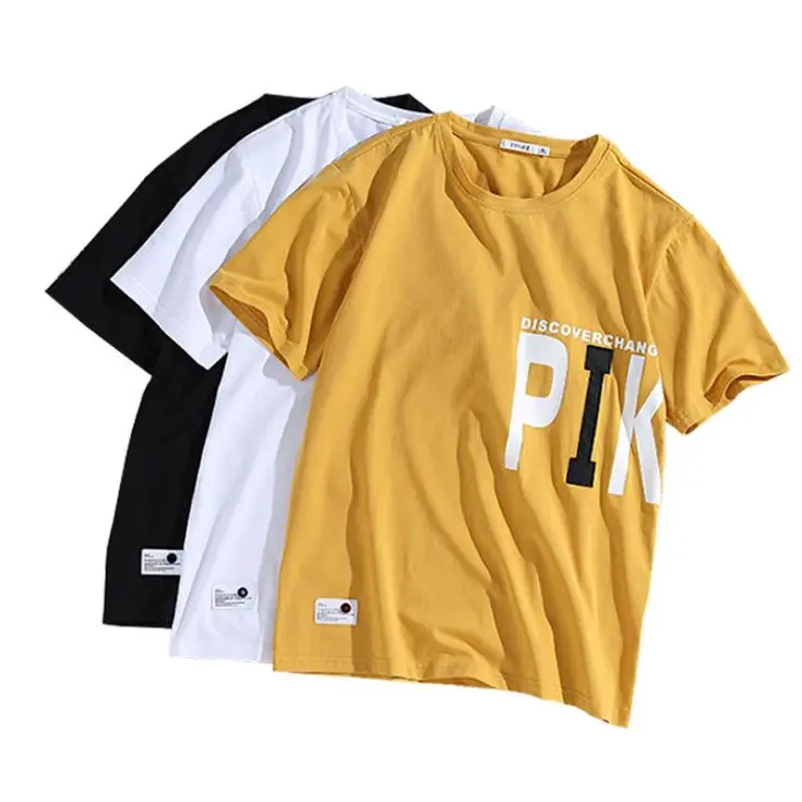 

Summer New Men's T-shirt Casual Korean Youth Loose Letter Printed Short-sleeved T-shirt