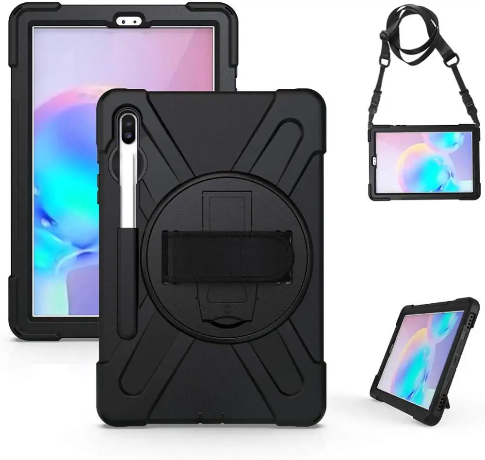 
Rugged Cover for Samsung Galaxy Tab S6 10.5 Case Shockproof Heavy Duty Full Body Protective Tough Bumper Shell T860/865 