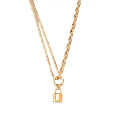 

Hot fashion trendy Charm Selling Stainless Steel Lock Pendnt 18k gold plated jewelry, Gold,silver