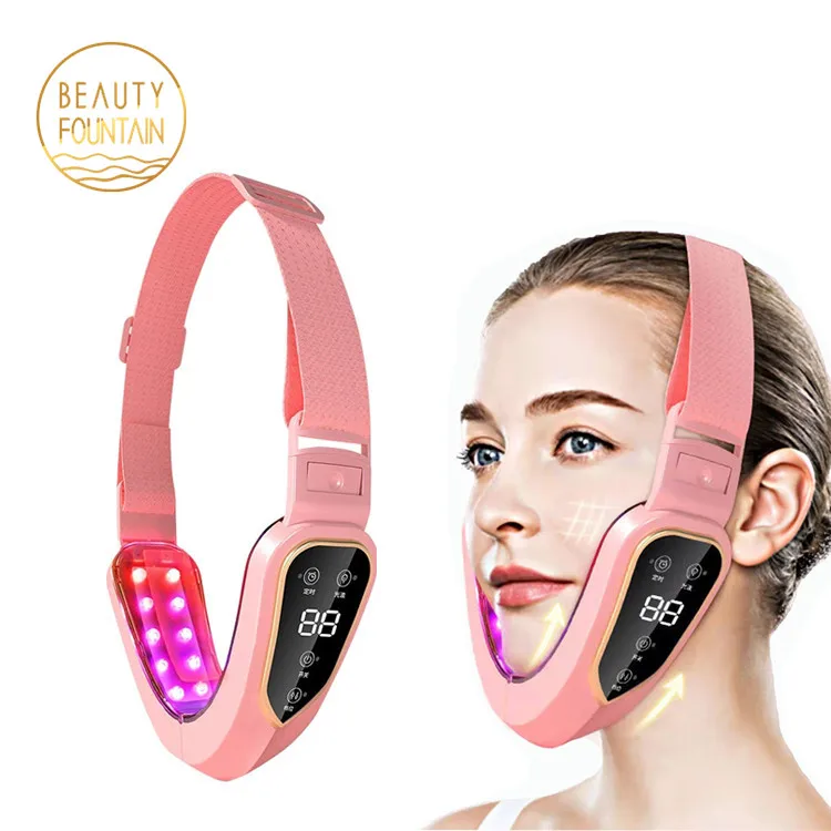 

Facial Lifting Device LED Photon Therapy Facial Slimming Vibration Massager Double Chin V-shaped Cheek Lift Face