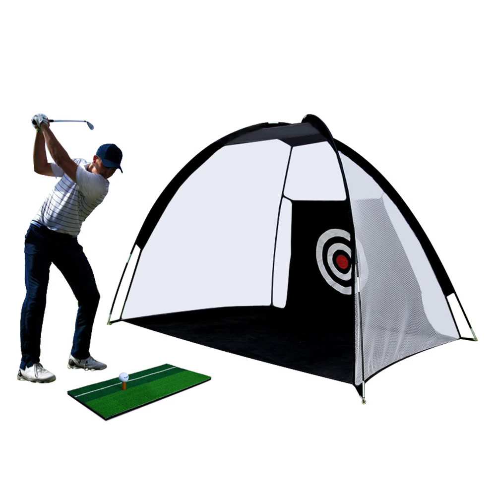 

Golf Approach Practice Net Golf Hitting Cage Grassland Practice Tent Driving Swing Chipping Net for Indoor Outdoor