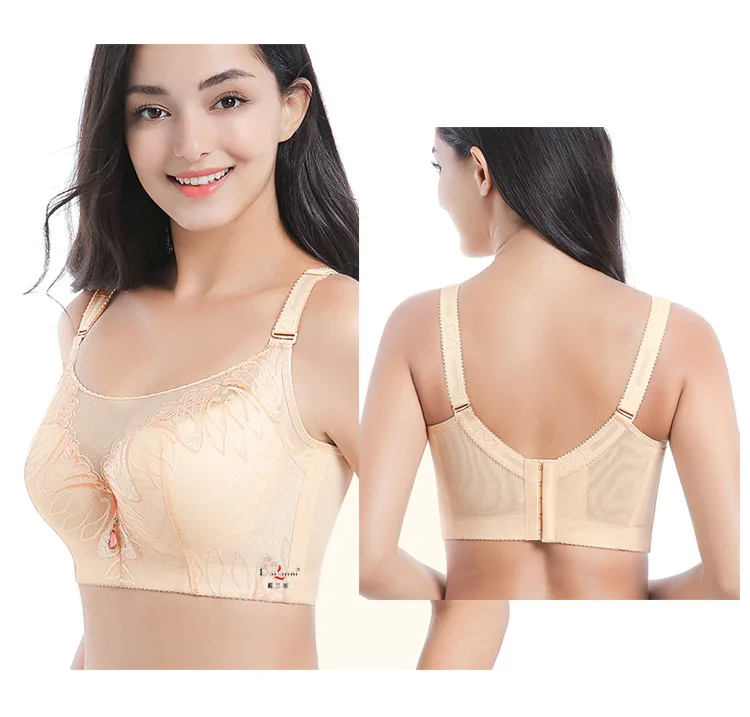 Comfortable Breathable Large Ultra Thin Female Summer Gather Big Boobs Breasts Bras Thin Fat
