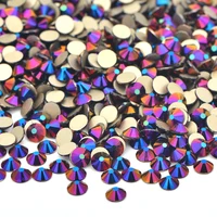 

ss6 ss10 ss16 ss20 ss30 Colorful Purple AB Crystals Flatback Round Glass Crystal Rhinestones for Face Nail Stickers