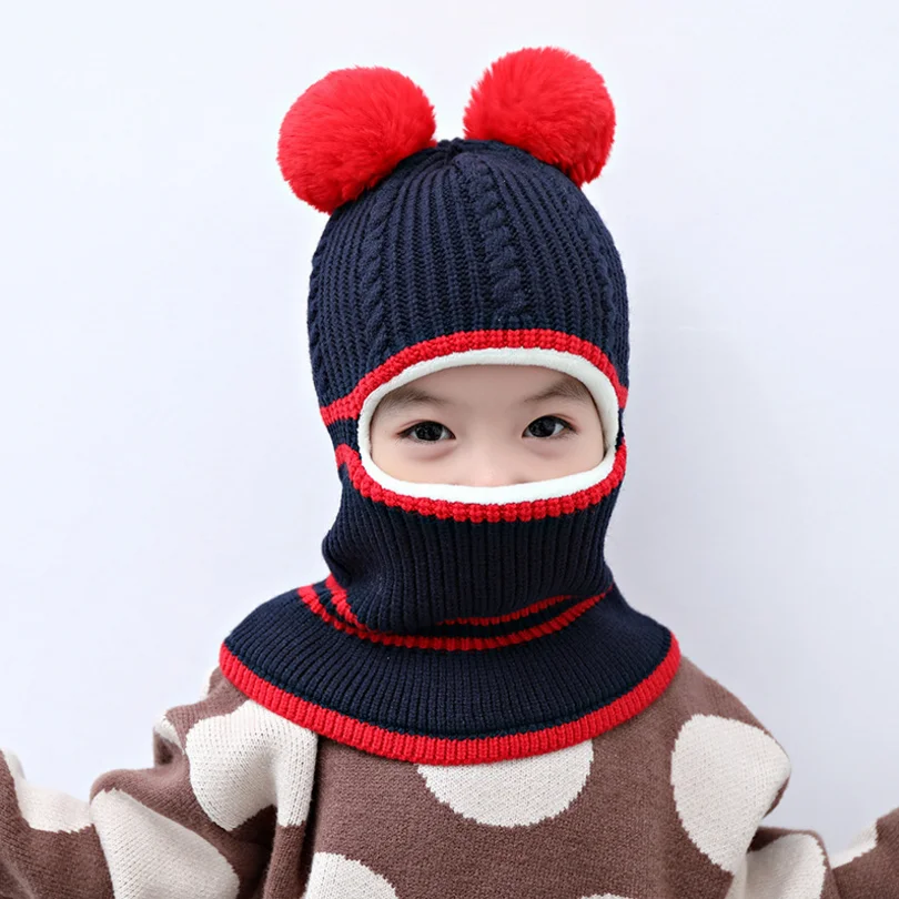 Winter Wholesale Baby Kids Winter Hats Girls Boys Children Warm Knitted
