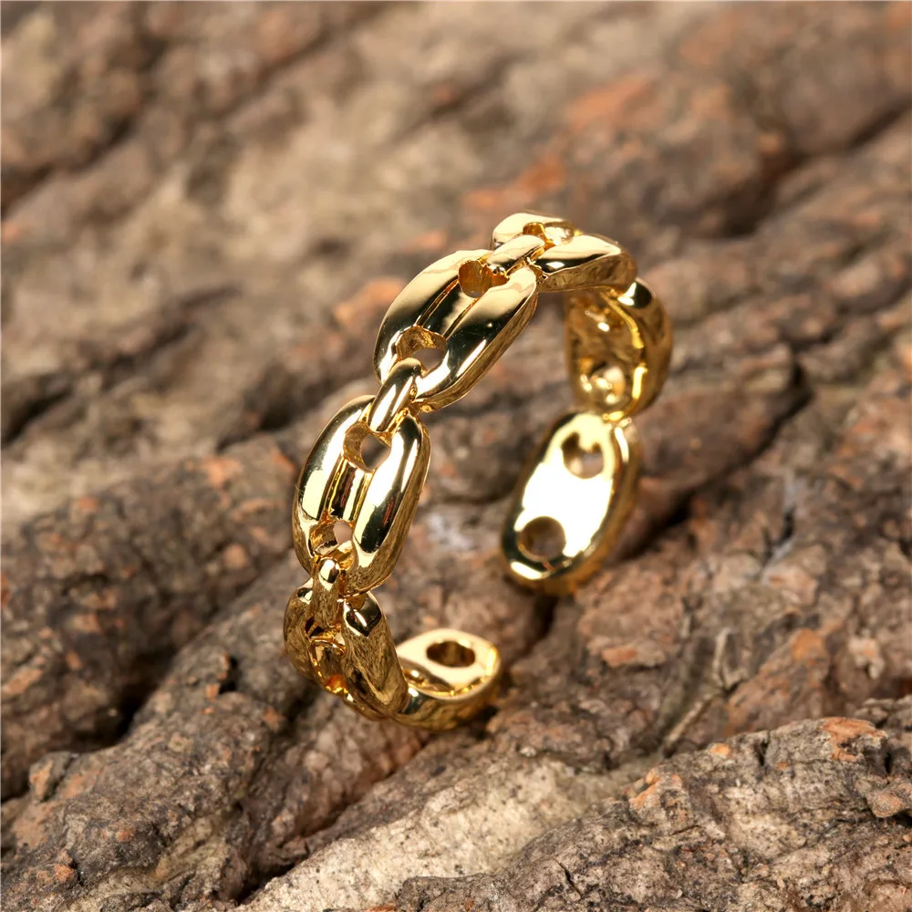 

China wholesale creative chain metal trendy rings simple open finger ring for women, As pictures