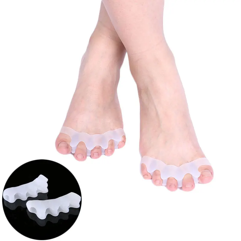 

Hot new foot care five toe separator hallux valgus correction silicone toe spacers