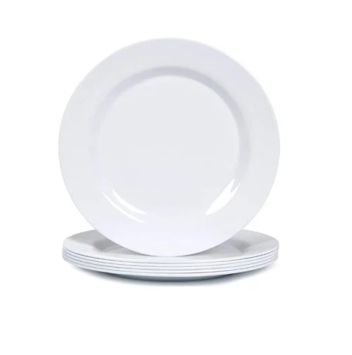 

A5 melamine round restaurant dishes charger plates for wedding serving dishes, White or customized