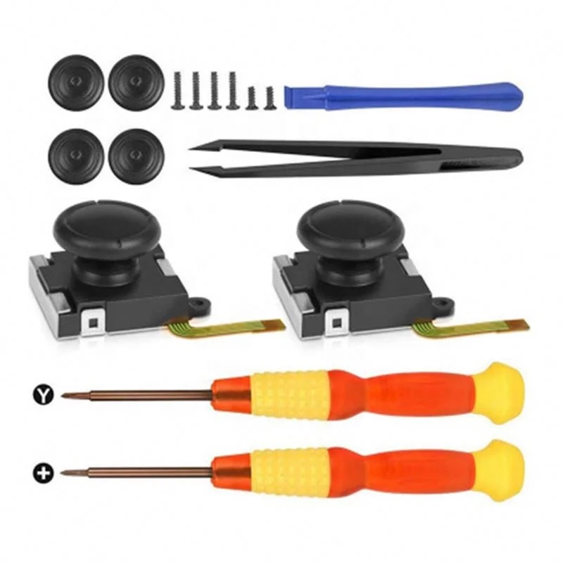 

Game Repair Set 3D Analog Joystick Thumb Stick Kit For Ns Nintendo Switch Part Replacement With Screw Drivers, Colors