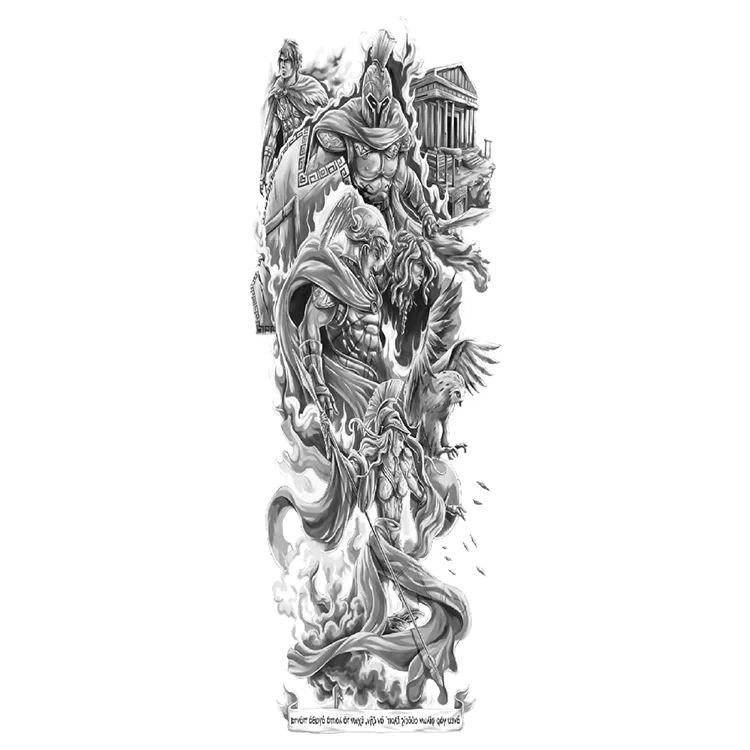 

2021 new Eco multi-size Full Sleeve arm tattoos for men, Cmyk