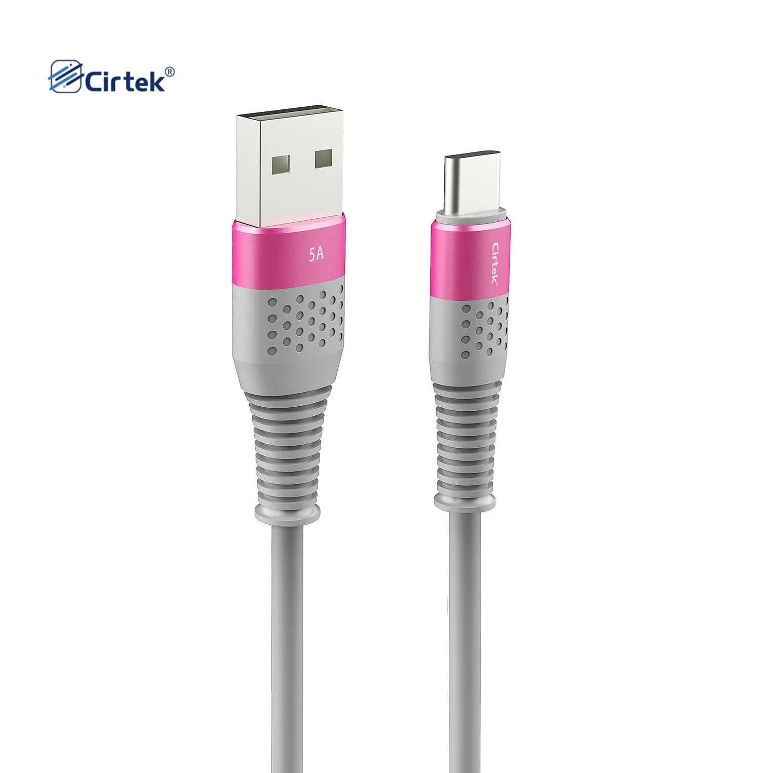 

Cirtek durable 1m 5A fast charging mobile charger cable unbreak type c android cable usb data transfer wire usb cable charger