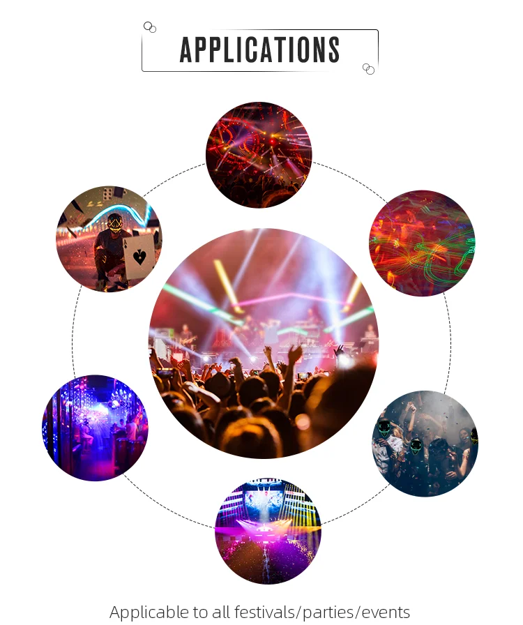 Plastic LED Light up EL Wire Mask Payday 2 Themed Costume Cosplay Mask Face Mask