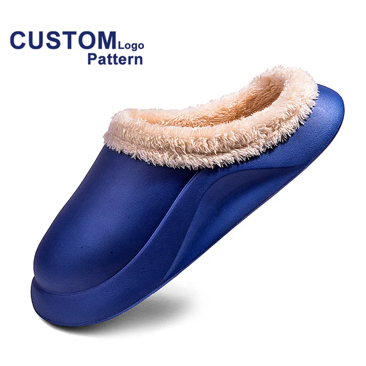 

Custom Fur Eva Slides Unisex Yeezy Plush Slippers Waterproof Shoes Lightweight Winter Soft House Women Men's Slippers Sandals, All color available