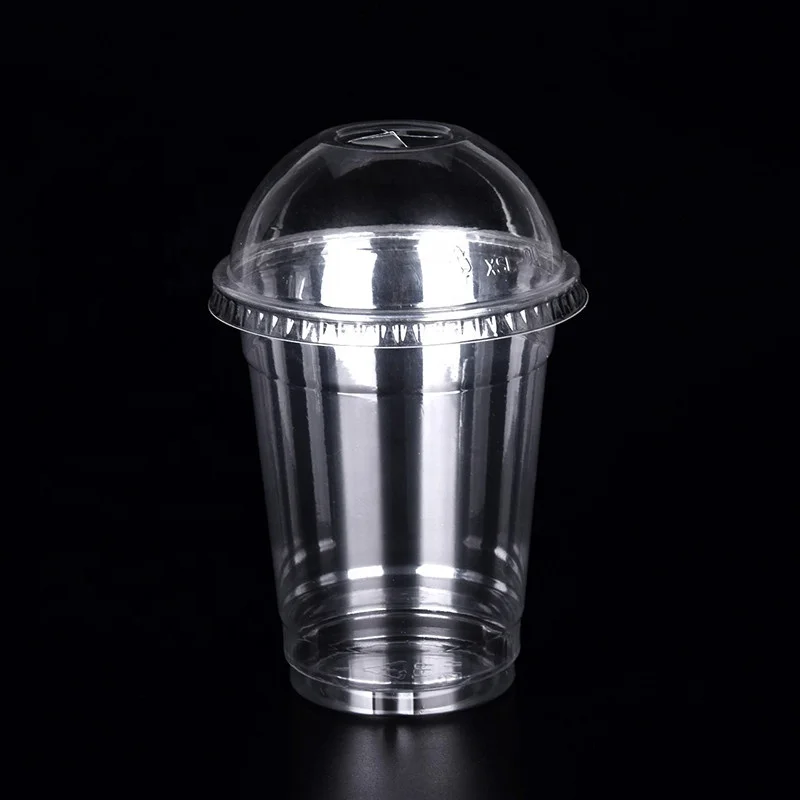 
PET Clear Plastic Drinking Cup Juice Disposable Cup 12oz 