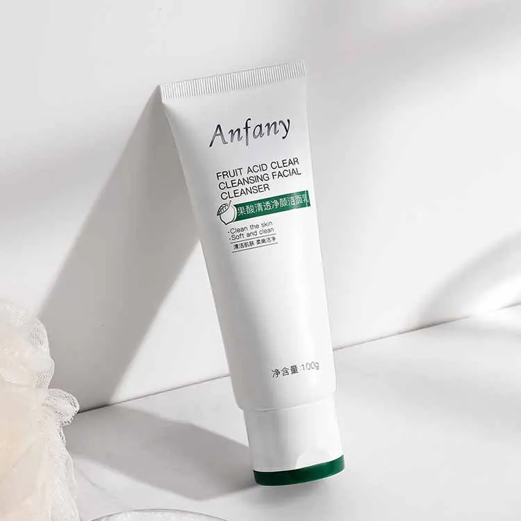 

Anfany Good Quality Wholesale Soft Texture Moisturizing Deep Cleaning Fruit Acid Facial Cleanser