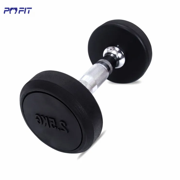 

Hot sale weightlifting pu tpu dumbbell fix pio round head rubber dumbbells