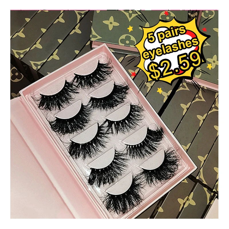 

Super Fluffy 25mm 3d Mink Eyelash Custom Logo Eyelash Case Extra Dramatic Long Thick Curl Mink Eyelashes, Natural black