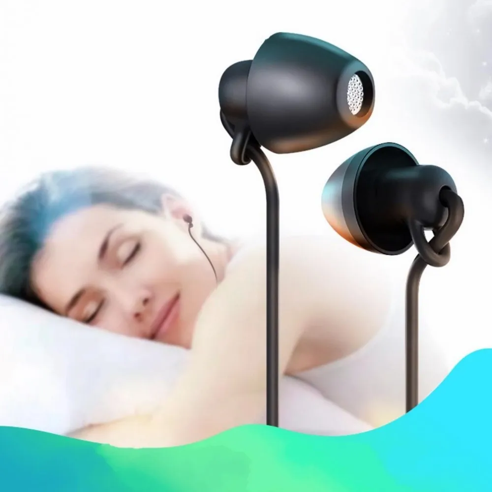 

Cute Wire Earplug Noise Cancelling Relax Earbuds Whole Silica gel Earphones For Sleep, Black white