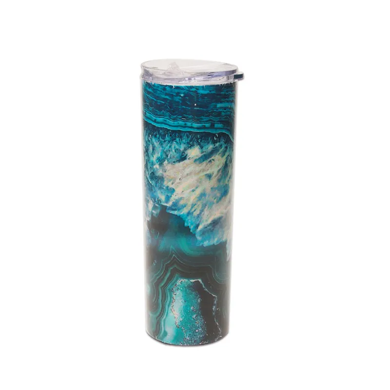 

2021 Abstract Art Tumbler 20oz Skinny Teal Stainless Steel Cup Vacuum Insulated Travel Mug with Lid DOM-1161175
