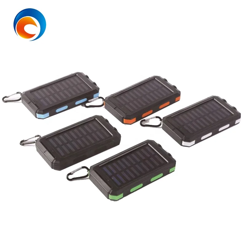 

Waterproof 20000mAh IP67 Mobile Power Bank Solar Charger With Compass And LED light
