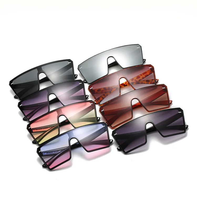 

Luxury Designer Plastic Square Oversized Big Frame Clear Sunglasses