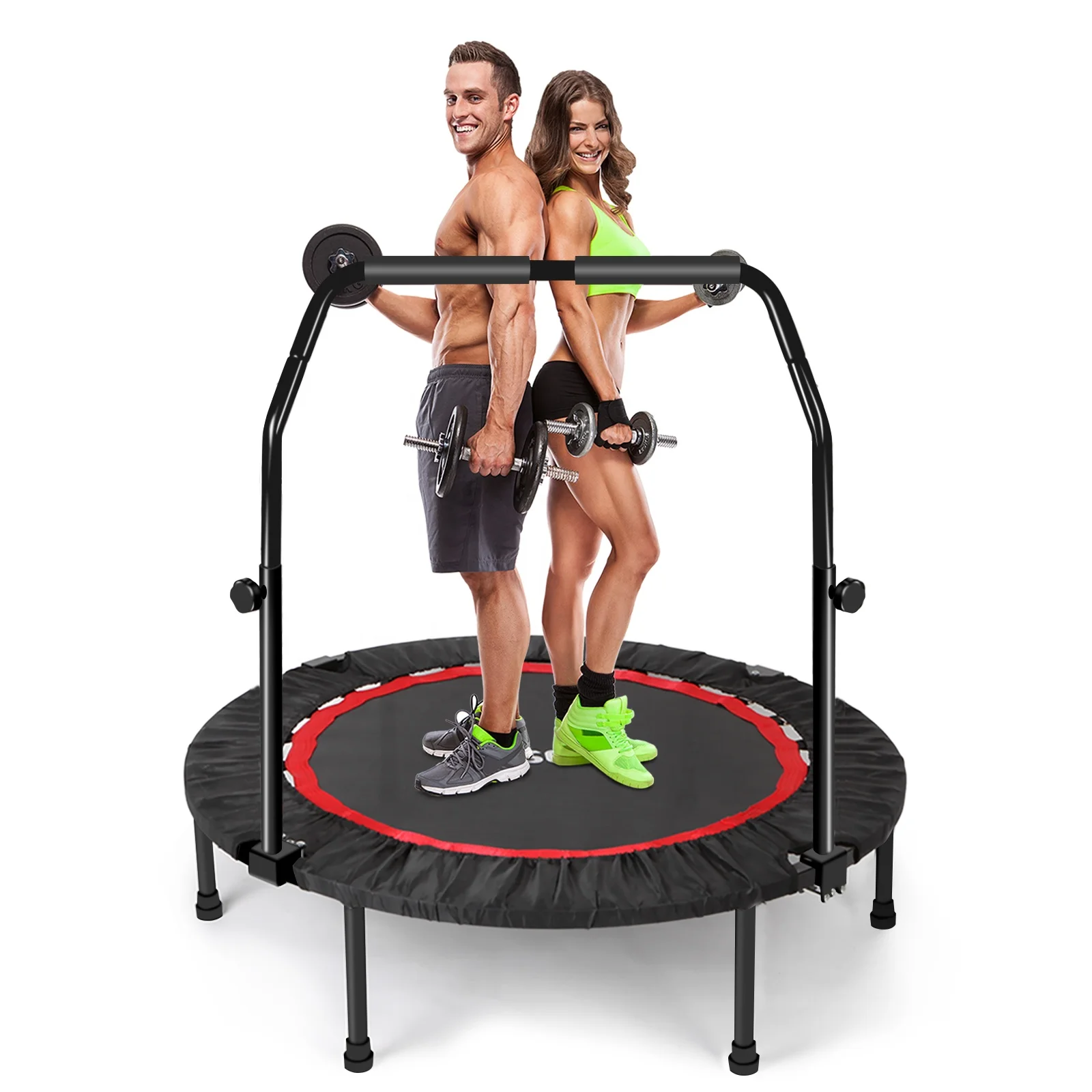

Us Shipping DISCOUNT 40 Portable Fitness Foldable Bungee Trampoline For Kids Adult Play Sport Indoor Outdoor, Picture