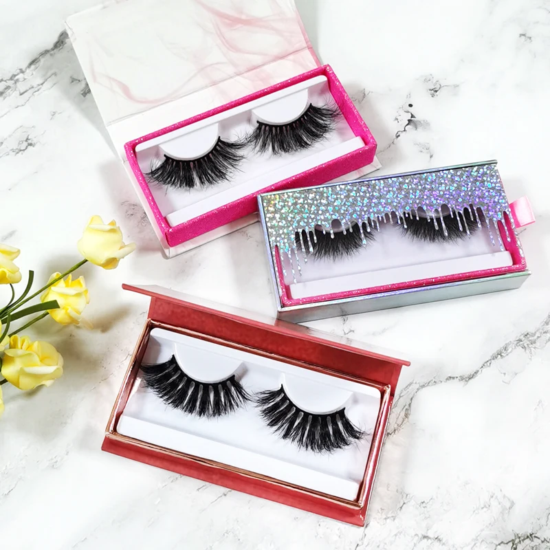 

100% Luxury Hand Made Mink 3d Eyelashes High Quality Real 25Mm Eyelashes 3d Mink Strip Eyelashes