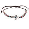 Adjustable Wholesale Custom Man Women Religions Christian Bead Bracelet Cross Charm Bead Bracelet Jesus