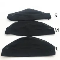 

Wholesale Hotsale Stretch Mesh Spandex Net Dome Cap Plastic Black S M L size Wig Caps For Making Wigs
