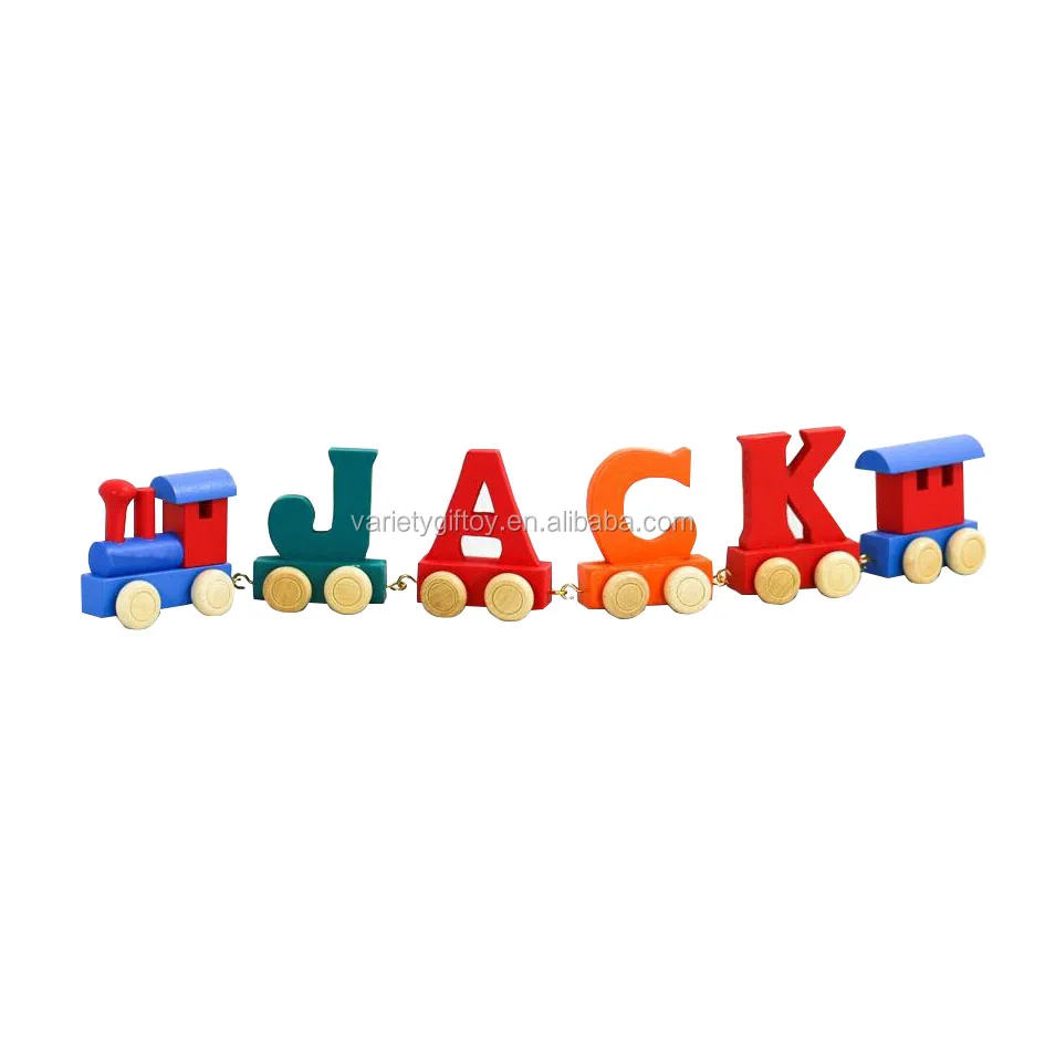 Elias Wagon Sign Wooden Birth Christening Decoration Buchstabenzug Locomotive