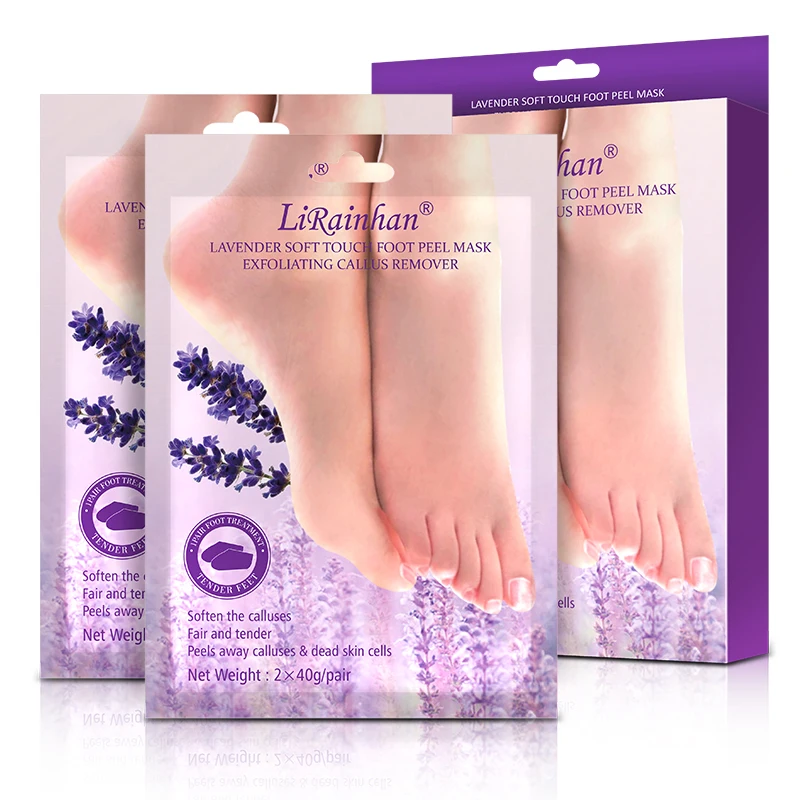 

Custom Lavender Foot Mask Private label feet skin care hydrating moisturizing whitening peeling exfoliating Foot Peel Mask