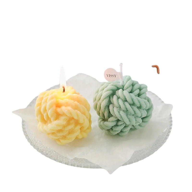 

DIY Knot candle mold braided rope twist candle silicone mold, White