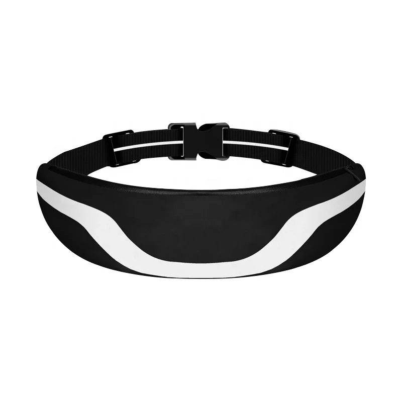 

Outdoor waterproof sports waist belt bag, multi-functional running travel waist bag with headphone hole and reflective strip, Pink,green,black