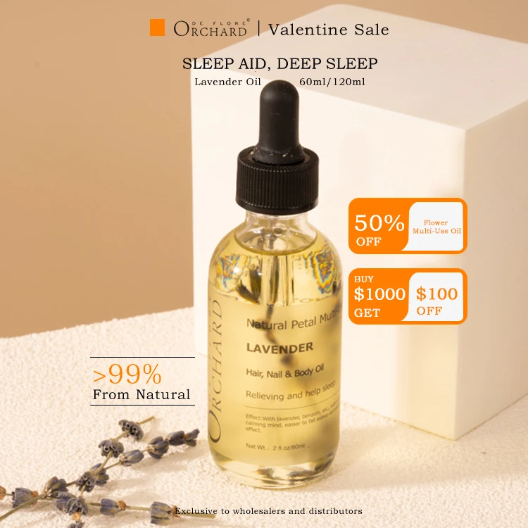 

Factory Overseas Warehouse In Stock Multi-use flower oil vegan crulty free lavender massage essential oil 2 to 3 days to home